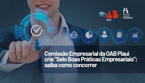 Comiss O Empresarial Da Oab Piau Cria Selo Boas Pr Ticas Empresariais