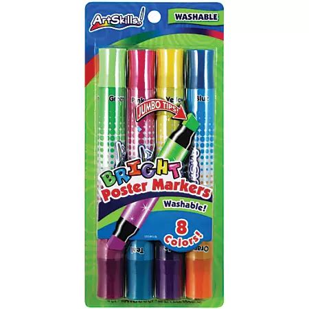 ArtSkills Double Sided Neon Markers Assorted Pack Of 4 by Office Depot ...