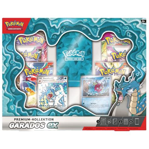 Pokémon Sammelkarten Garados ex Premium Kollektion mit 6 Booster Packs