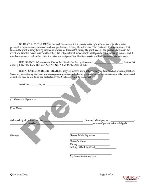 Michigan Quitclaim Deed From Individual To Husband And Wife Us Legal Forms