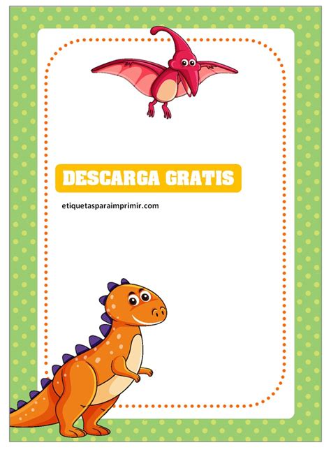 Etiquetas De Dinosaurios Para Imprimir Etiquetas Para Imprimir