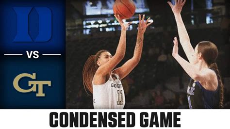 Duke Vs Georgia Tech Condensed Game 2022 23 Acc Womens Basketball