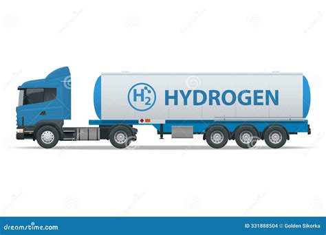 Hydrogen Storage Sphere And Truck Isometric Hydrogen Fuel Car Charging