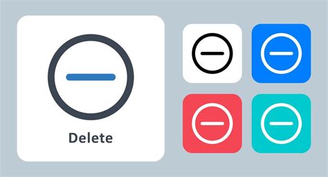 Delete Icon Vector Illustration Delete Remove Cancel Minus