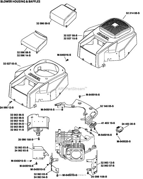 Kohler Sv Mtd Hp Kw Parts Diagram For Blower Housing