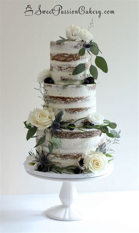 Rustic Naked Cake Wedding Cakes With Flowers Naked Cake Naked