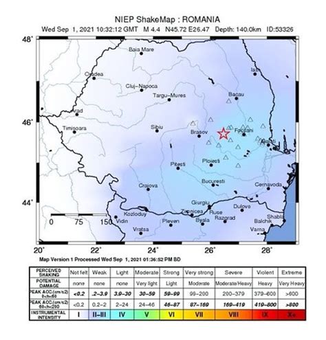 Cutremur Cu Magnitudinea N Zona Seismic Vrancea Reporterul Ro