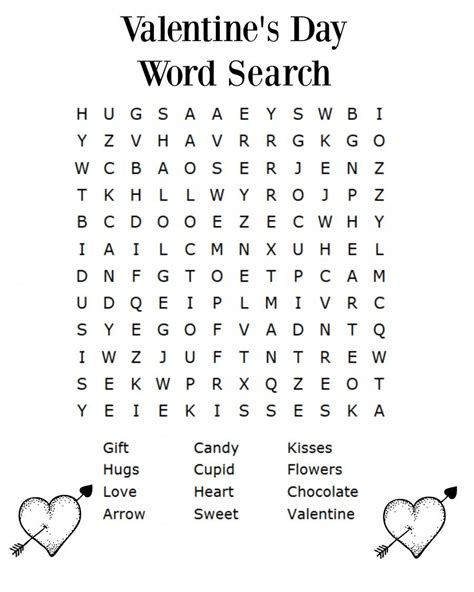 Free Valentines Day Word Search Printable For Kids Valentines Day