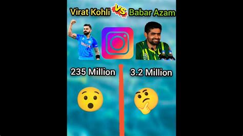 Virat Kohli Vs Babar Azam 🤔 Shorts Cricketfacts Youtube