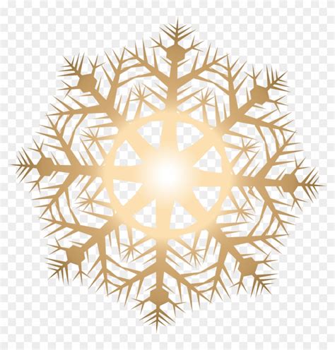 Light Snowflake Gold Snowflakes Transparent Background Hd Png