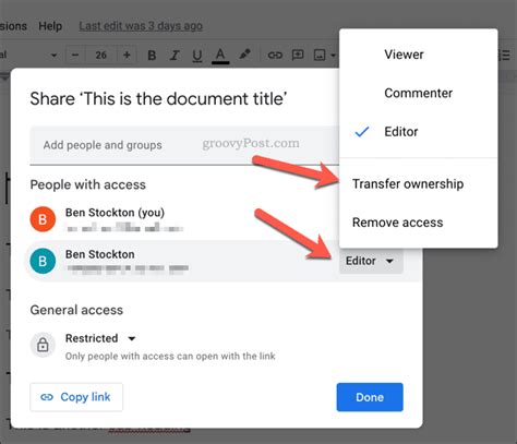 How To Transfer Ownership Of A Document On Google Docs Solveyourtech