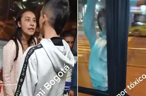 La Surrealista Escena De Un Joven Agarrando Un Bus En Marcha Tras Discutir Con Su Novia “amor