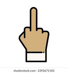 Outrageous Contempt Fuck You Hand Gesture Stock Vector Royalty Free