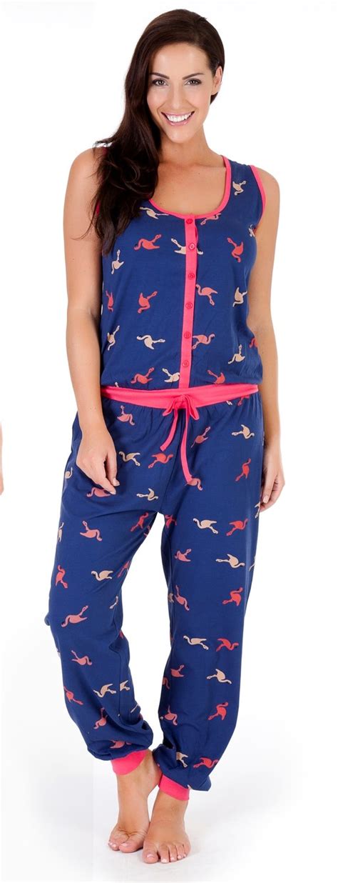 Womens Sleeveless Onesie All In One Pyjamas Vest Jumpsuit Pjs Ladies