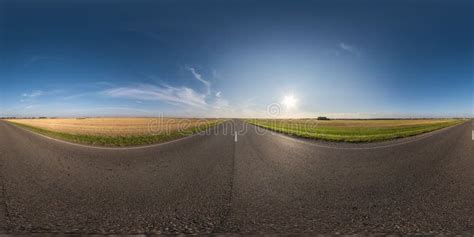 Full Seamless Spherical Hdri Panorama Degrees Angle View On Asphalt