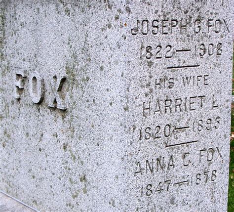 Joseph Grierson Fox 1822 1906 Find A Grave Memorial