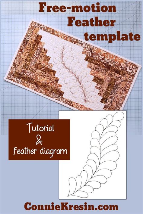 Free Motion Feather Template For Log Cabin Runners Freemotion By The