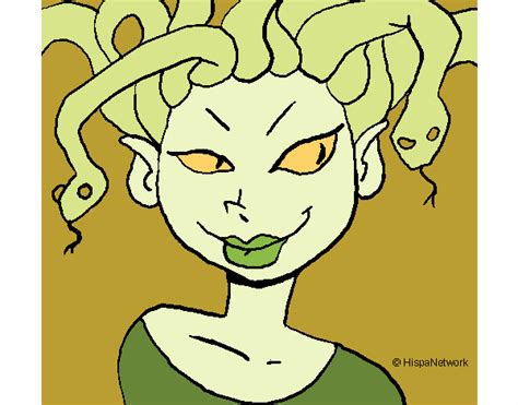 Dibujo de Mujer medusa pintado por en Dibujos net el día 26 04 15 a las