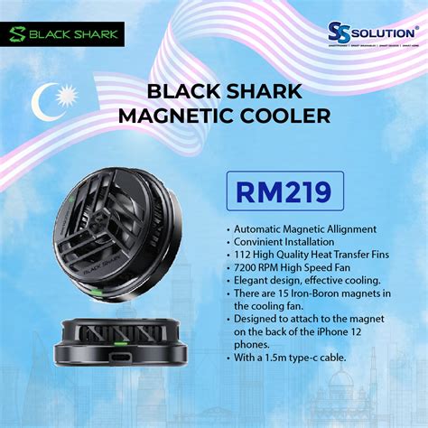 Black Shark Magnetic Cooler Black Sharks Fast Cooling Technology