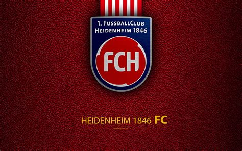 Heidenheim 1846 Fc Textura De Cuero Club De Fútbol Alemán Logo