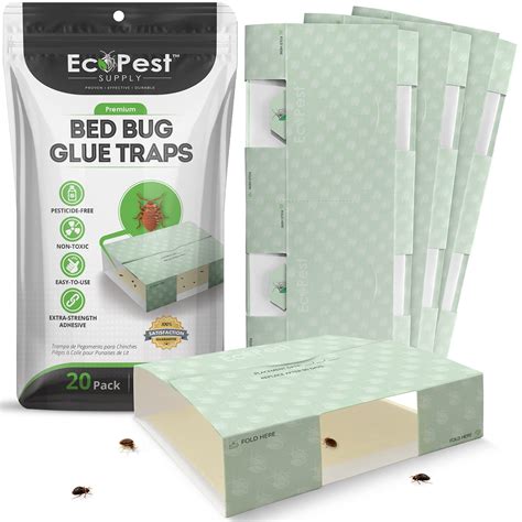 Bed Bug Glue Traps – 20 Pack | Sticky Pest Control Trap and Bed Bug