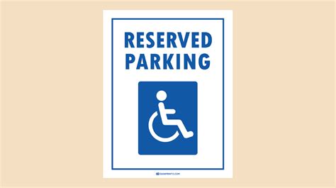 Download Handicap Parking Sign Printable Pdf