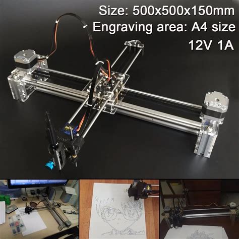 New 2 Axis Writing Drawing Robot 1a 12v X Y Axis Drawing Laser