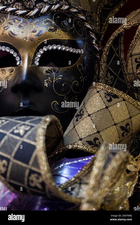 Venice Carnival Decorative Elements Carnival Mask Selective Focus