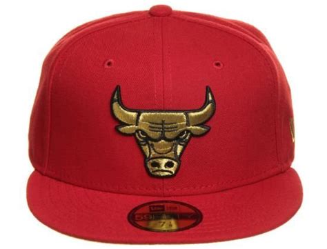 Chicago Bulls Team Gold 59fifty Fitted Baseball Cap By New Era X Nba