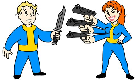 Vault Boy Vs Vault Girl By Undeadned On Deviantart