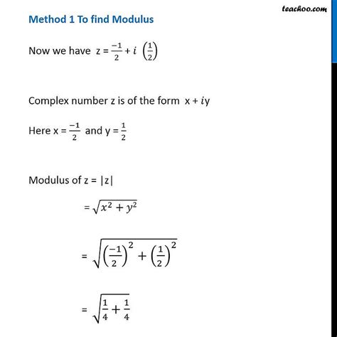 Question Find Modulus Argument Of I I