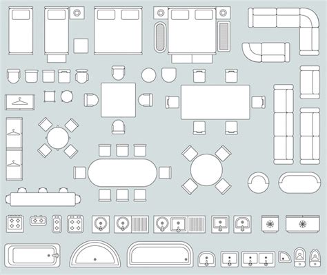 Bed Floor Plan Symbols