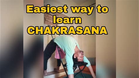 Chakrasana Variation Easy With Props Standing Chakrasana Easy Way Of