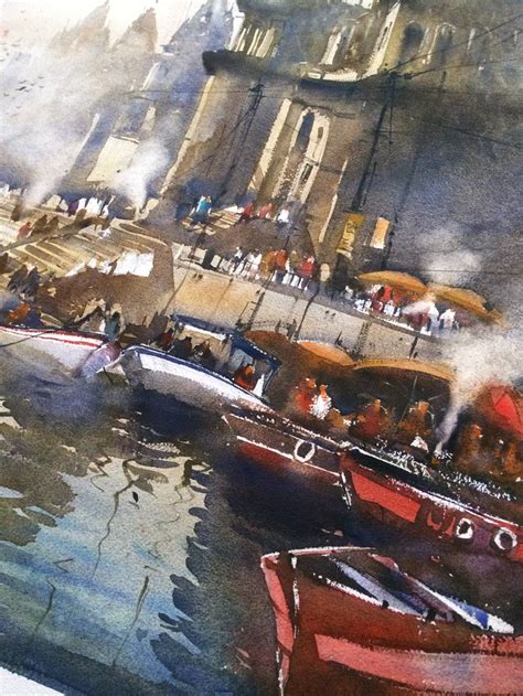 Varanasi Ghat Painting By Nitin Singh Saatchi Art