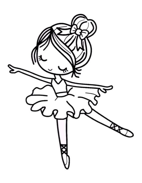 Ballerina Coloring Pages Free Printable PDF