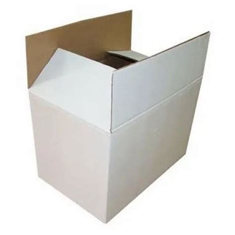 Rectangular Double Wall 5 Ply White Plain Duplex Corrugated Paper Box