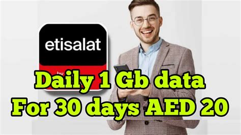 Etisalat Daily 1 Gb Data For 30 Days Only In 20 Aed Youtube