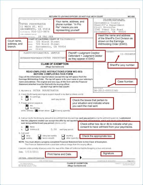 Claim Of Exemption Wage Garnishment Sacramento County Public Law Library