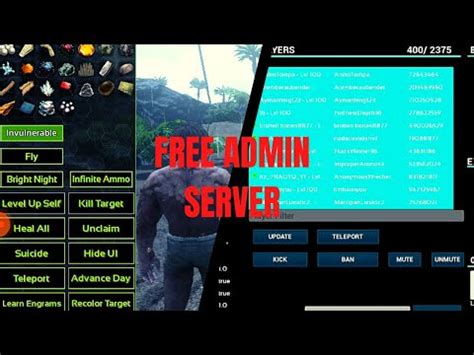 Ark Mobile New Free Admin Server Free Admin Pass Server Youtube