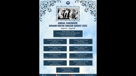 LIVE Vancouver Annual Akhand Keertan Smagam Wednesday Morning