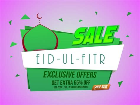 Premium Vector Eid Ul Fitr Exclusive Sale Offer Background Creative