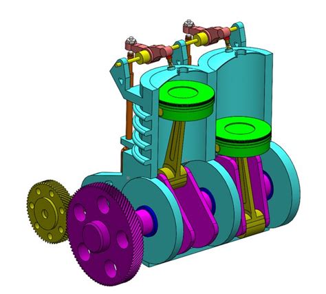 stroke engine model turbosquid