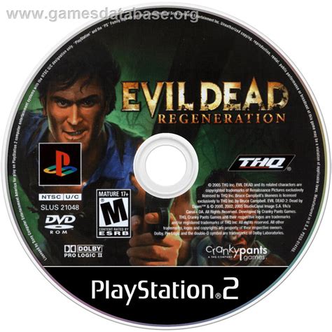 Evil Dead Regeneration Sony Playstation 2 Artwork Disc