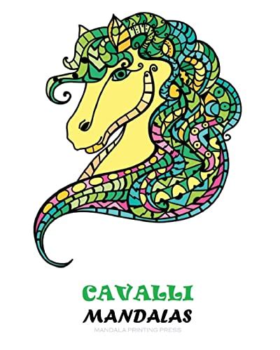 Cavalli Con Mandala Libro Da Colorare Per Adulti Magnifici E