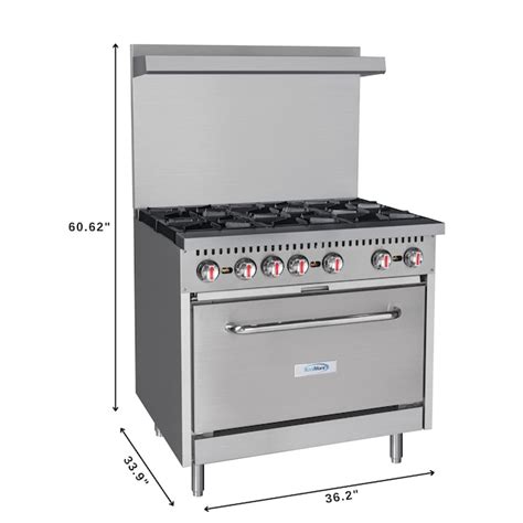 Koolmore 36 In 6 Burners 55 Cu Ft Freestanding Natural Gas Range Stainless Steel Low Km Cr36