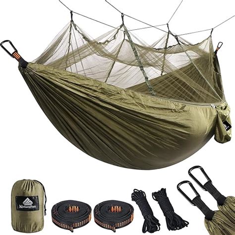 Amazon de NATUREFUN Ultraleichte Moskito Netz Camping Hängematte 300kg