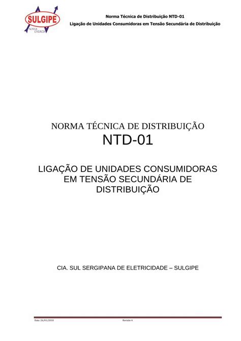 Pdf Norma TÉcnica De DistribuiÇÃo Ntd Brportal