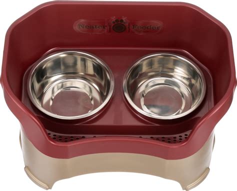 Neater Feeder Elevated Dog Bowls, Cranberry, Large - Chewy.com