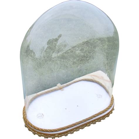 Vintage Oval Pressed Glass Globe Dome Cloche Display Hand Blown From Rubylane Sold On Ruby Lane