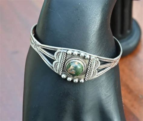 Vintage Navajo Royston Turquoise And Sterling Silver Cuff Bracelet